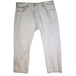 VTG Levis 501 Jeans Mens 42x32 Gray Straight Leg Button Fly Denim Classic Style